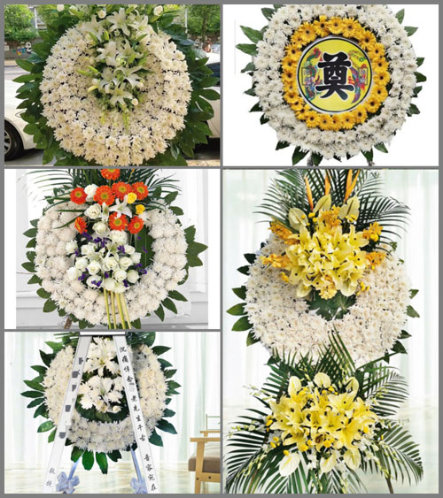 四川成都崇州市白头镇和乐村花圈速递
